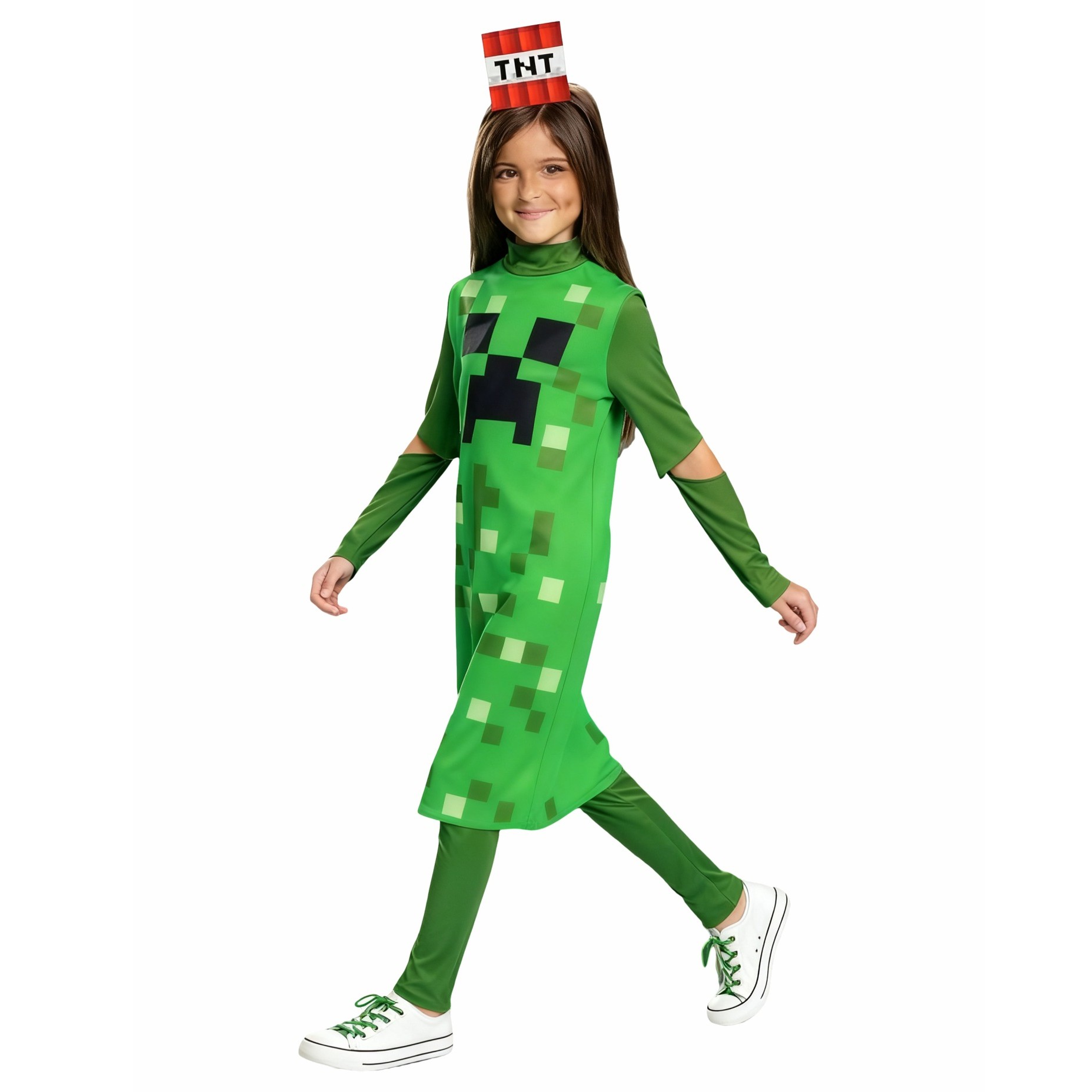 Party Games Minecraft - Mine Craft Creeper Girl Disfraz clásico