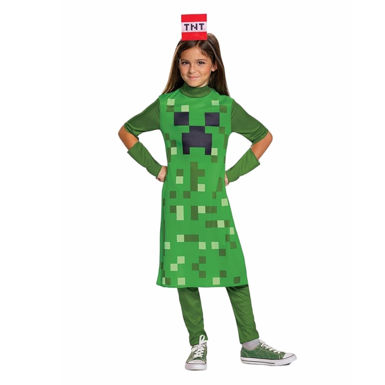 Party Games Minecraft - Disfraz Clásico de Creeper Girl para