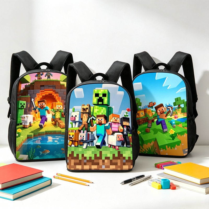 Party Games Minecraft - Mochilas de dibujos animados de Minecrafted,