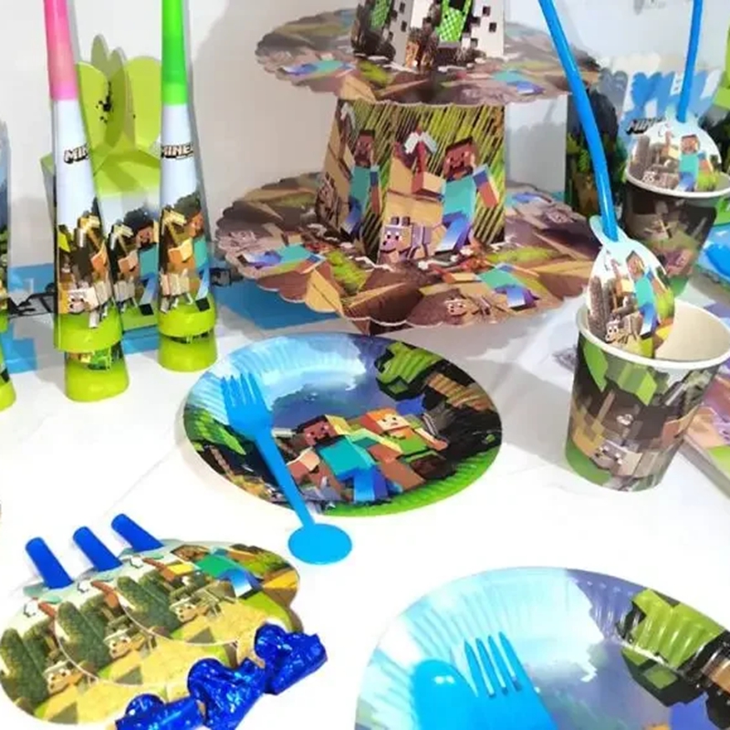 Party Games Minecraft - Minecrafte-Juego de píxeles para decoración de