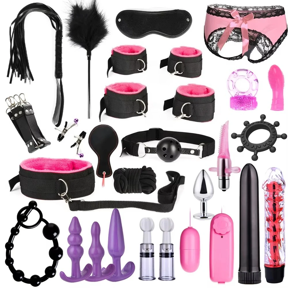 Party Games Couple - Kit BDSM de Cuero para Parejas,