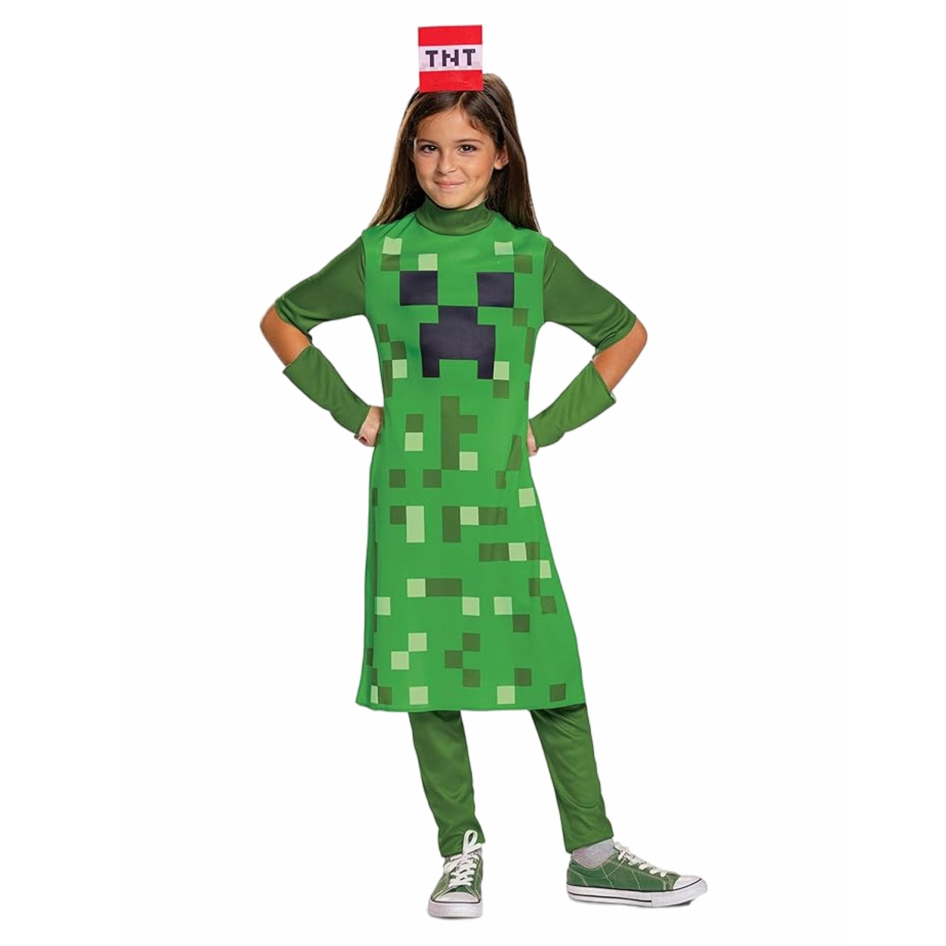 Mine Craft Creeper Girl Disfra - Party Games Minecraft reseña y precio