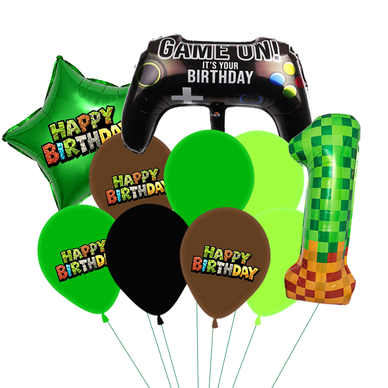 Globos Verdes con Temática de  - Party Games Minecraft reseña y precio