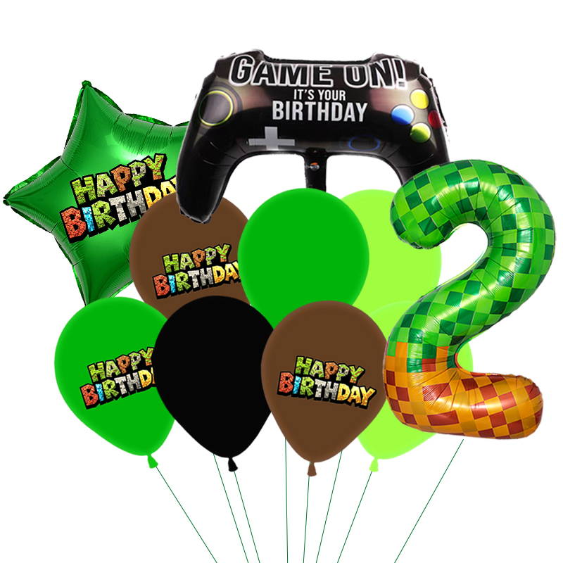 Globos Verdes con Temática de  - Party Games Minecraft reseña y precio