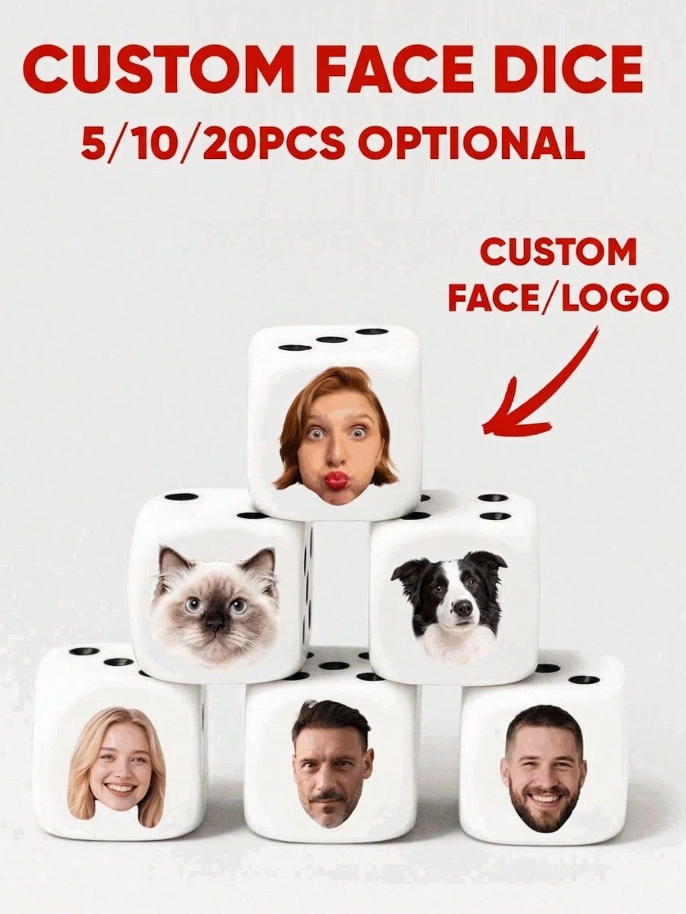 Dados Personalizados con Caras - Party Games Couple reseña y precio