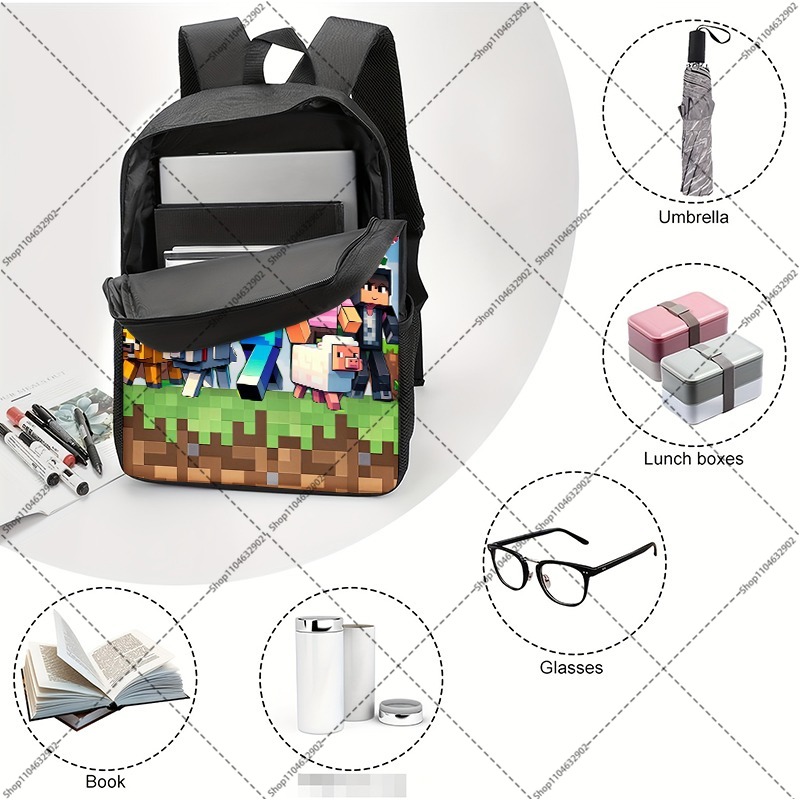 Mochilas de dibujos animados d - Party Games Minecraft reseña y precio